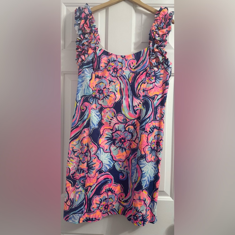 Lilly Pulitzer Nauti Navy Boho Bateau Devina Stretch Dress NWT